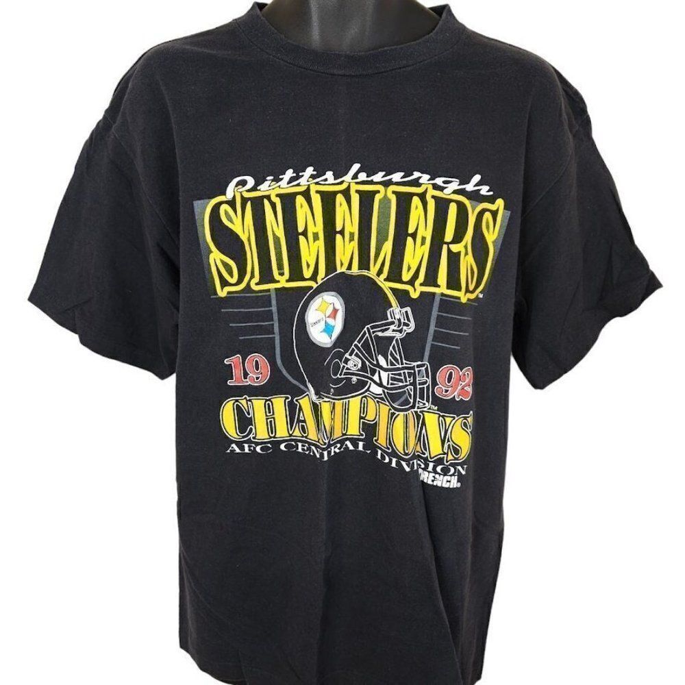 Pittsburgh Steelers T Shirt Vintage 90s 1992 Champions NFL Football Made In USA